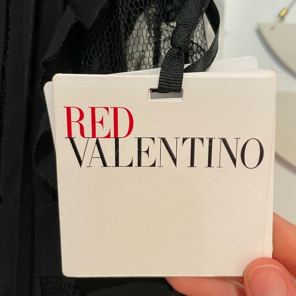 RED Valentino Sheer Trim Dress - Picture 15 of 16